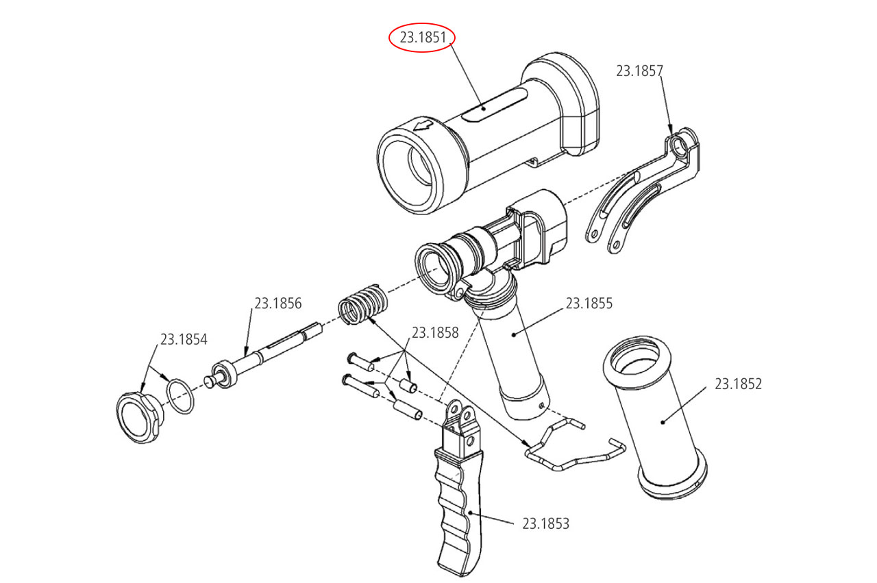 Gummiüberzug oben für GEKA® Profi Reinigungspistole für Trinkwasser, max. +50°C