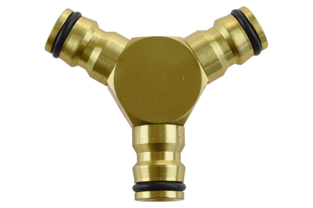 Y-Stück / 3-Wege-Verteiler, Messing