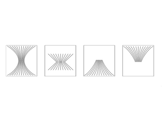 4 mögliche Flächeneinstellungen