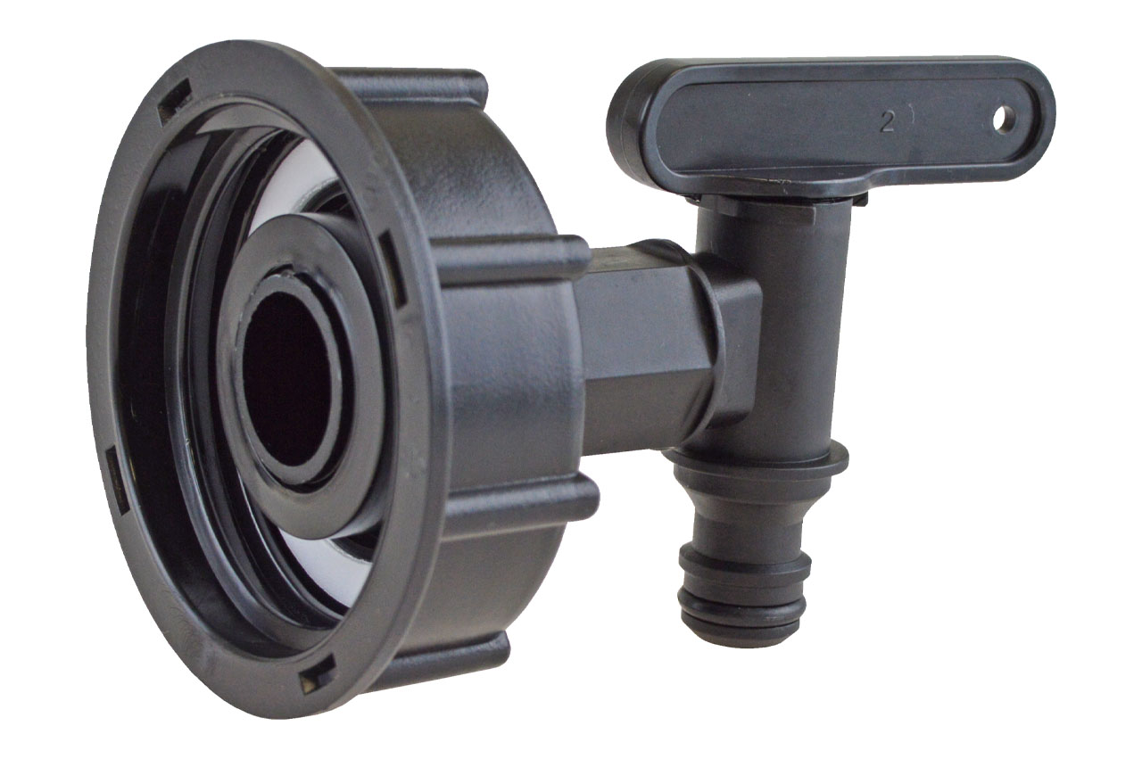 IBC Auslaufventil mit Anschlussstecker, PP IBC Auslaufventil mit Anschlussstecker, PP