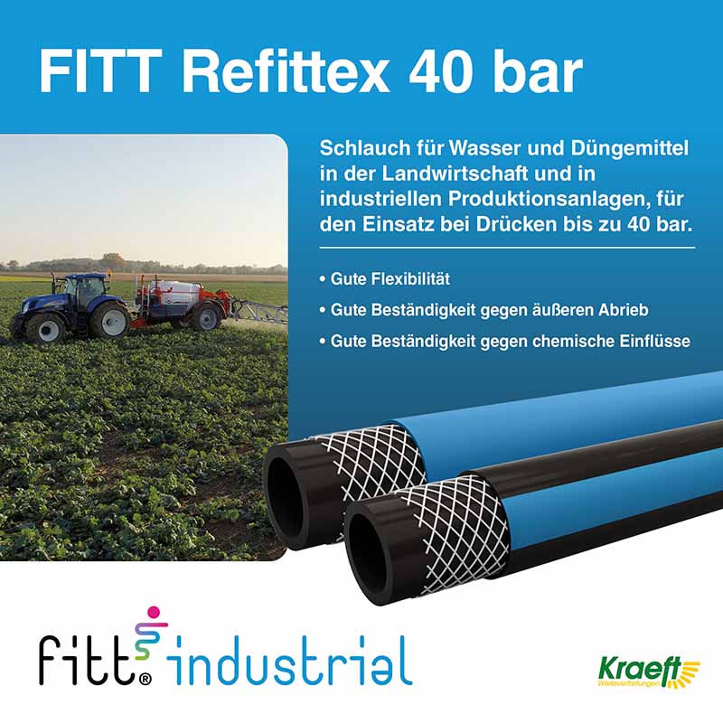 FITT Refittex 40Bar - Der Schlauch für Wasser und Düngemittel in der Landwirtschaft