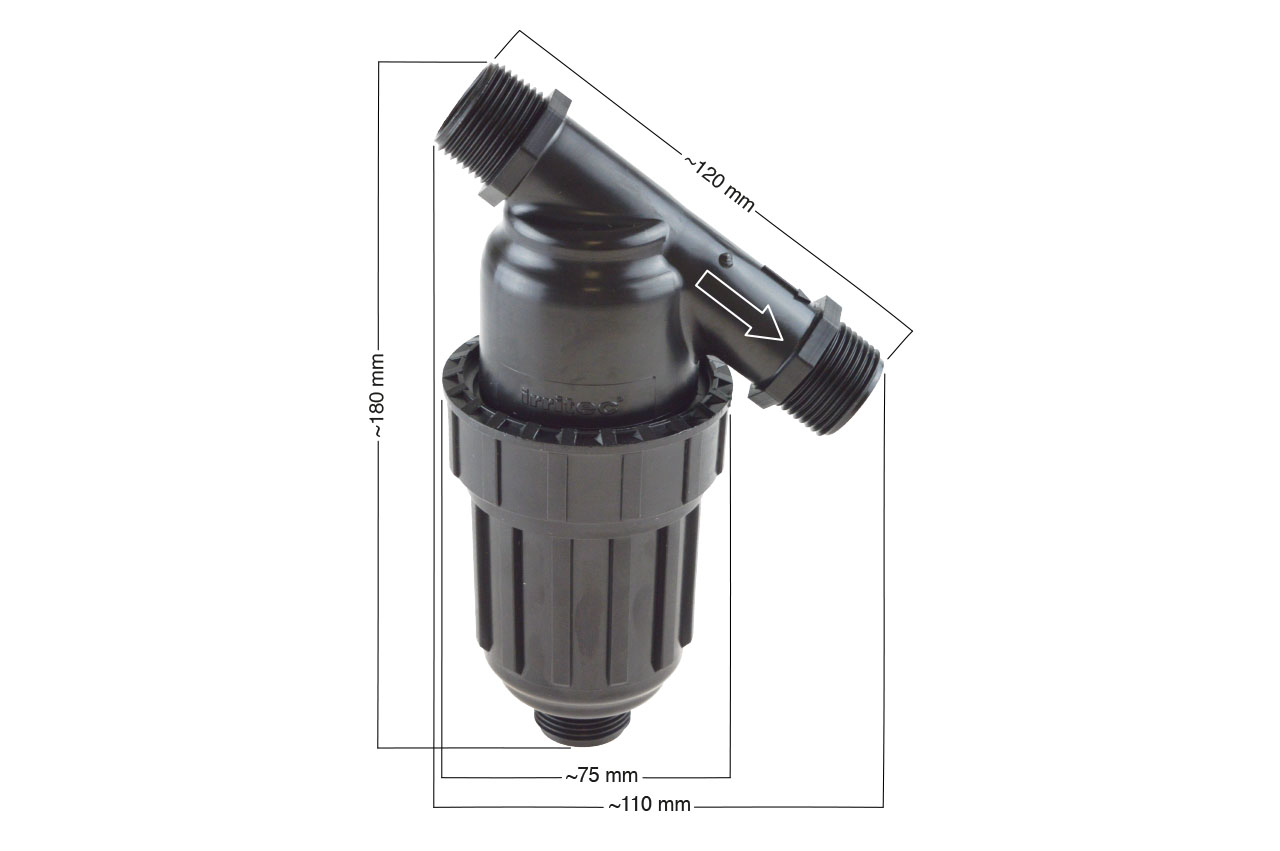 YCV - Kunststoff-Filter 120 Mesh Modell "C" mit Bemaßung