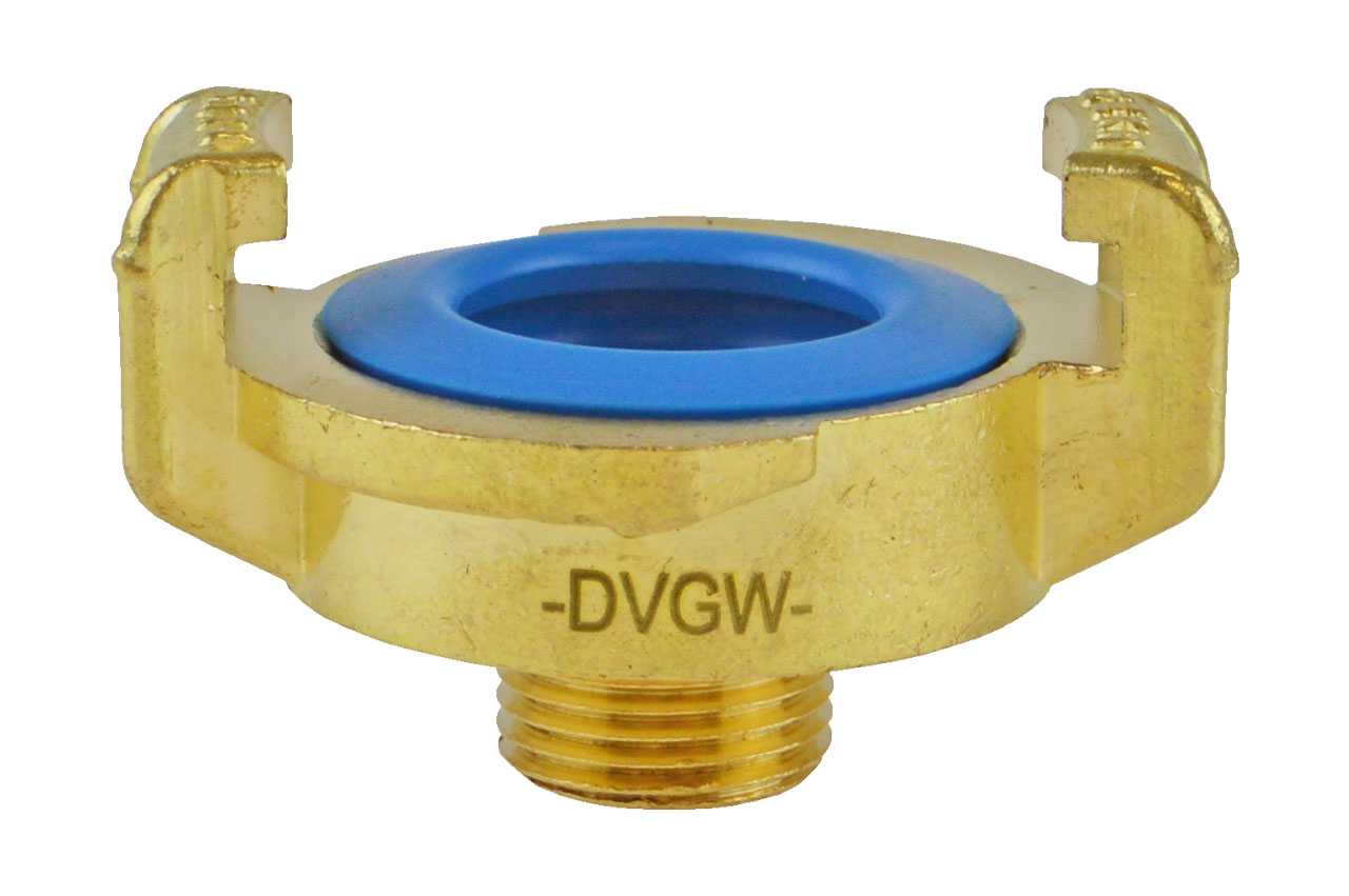 GEKA® plus Schnellkupplung K mit Außengewinde, KTW BWGL, Messing