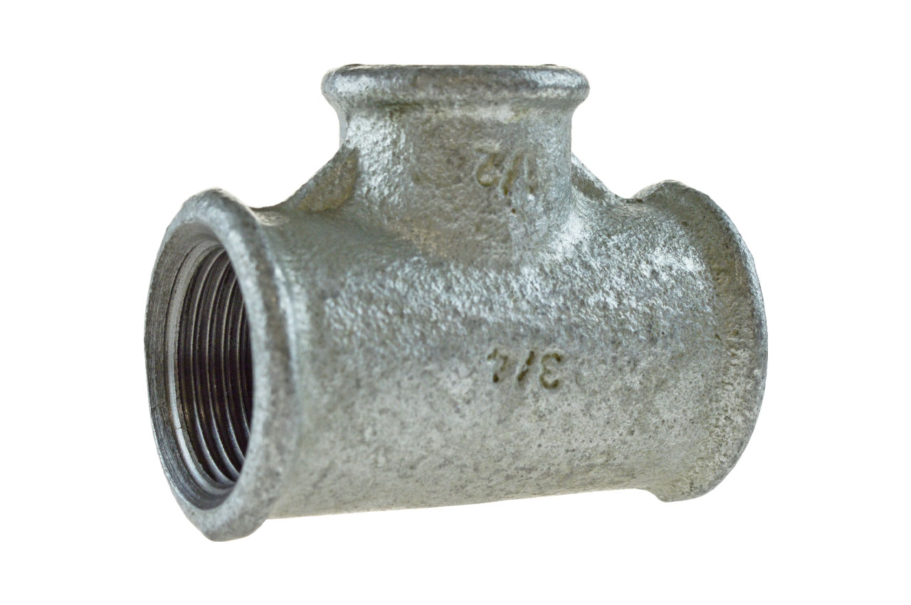 T-Stück Nr. 130 reduziert mit Innengewinde, Temperguss