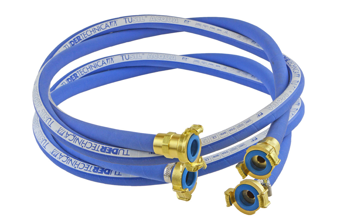 Vormontierter Trinkwasserschlauch TUSIL® ACQUA mit GEKA® plus Kupplungen