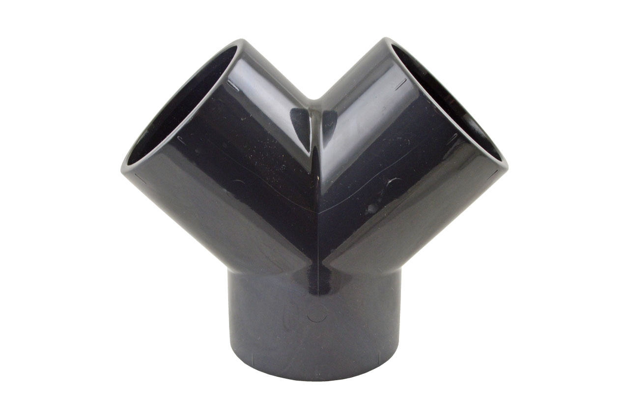 Y-Stück mit Klebemuffen, PVC-U