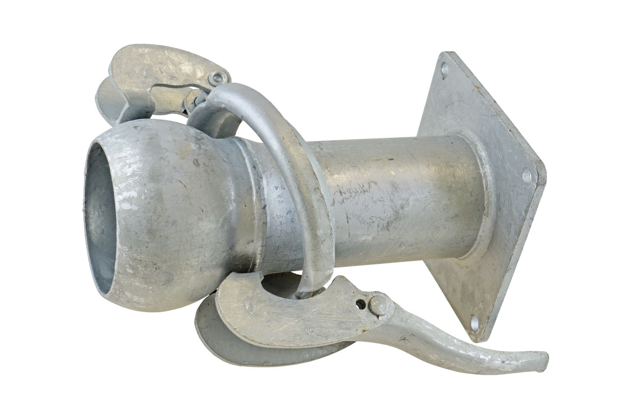 M-Kupplung mit Flansch, System Bauer, verzinkt