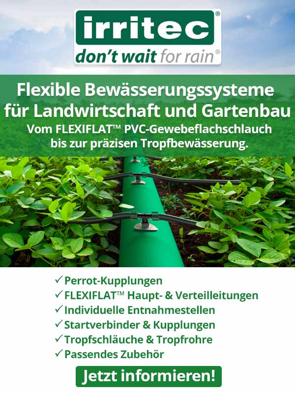 Flexible Bewässerungssysteme mit FLEXIFLAT™ Gewebeflachschläuchen für Landwirtschaft und Gartenbau