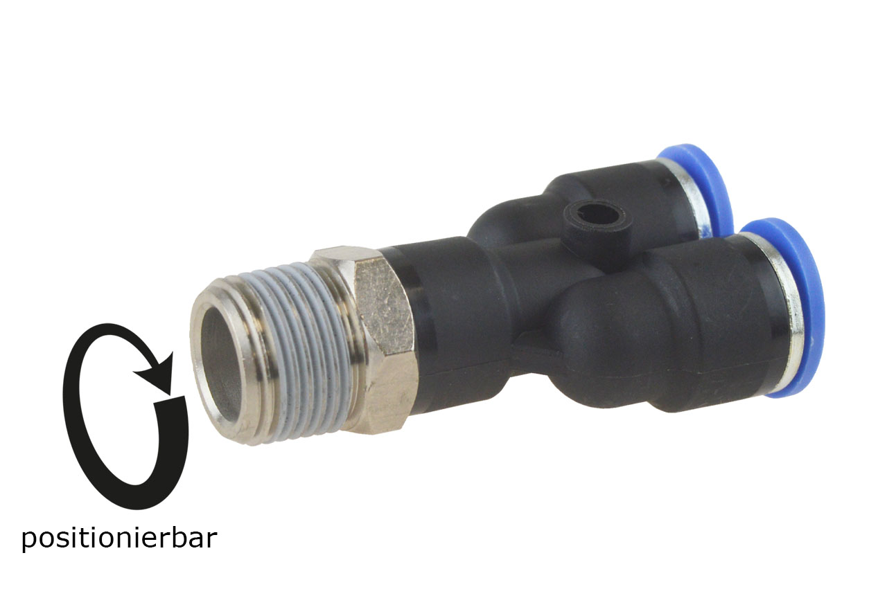 Y-Steckverschraubung mit Außengewinde, Standard