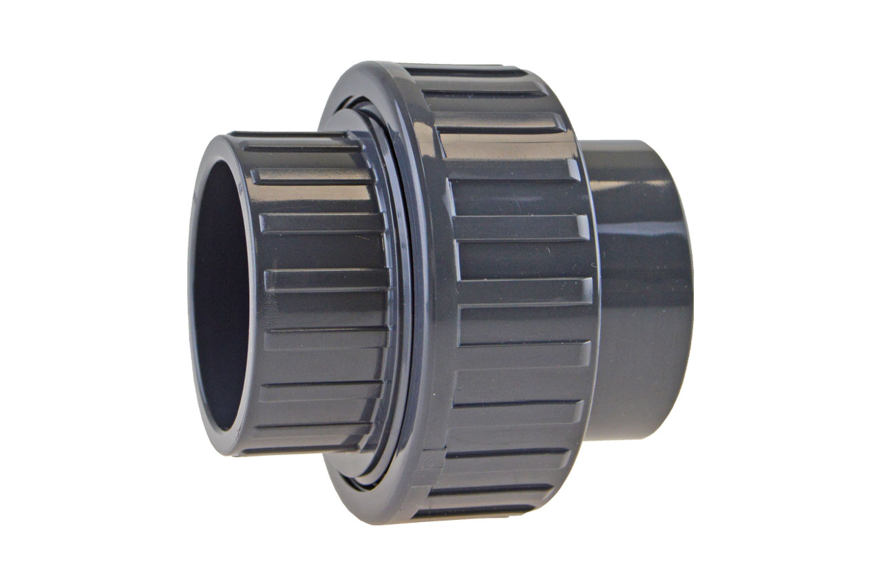 Verschraubung mit Klebemuffen, PVC-U