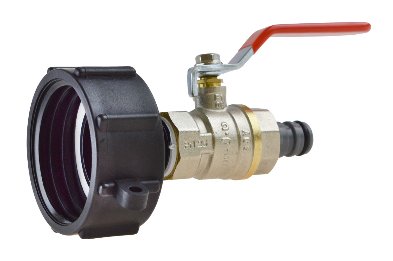 Kugelhahn mit IBC Adapter und Stecknippel Kugelhahn mit IBC Adapter und Stecknippel