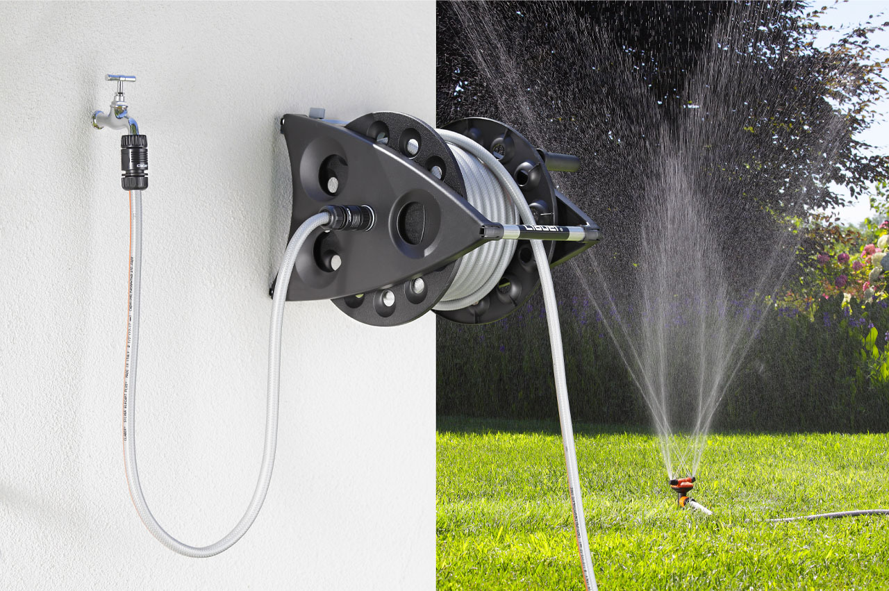 Claber Schlauchtrommel mit Wandhalterung KIROS