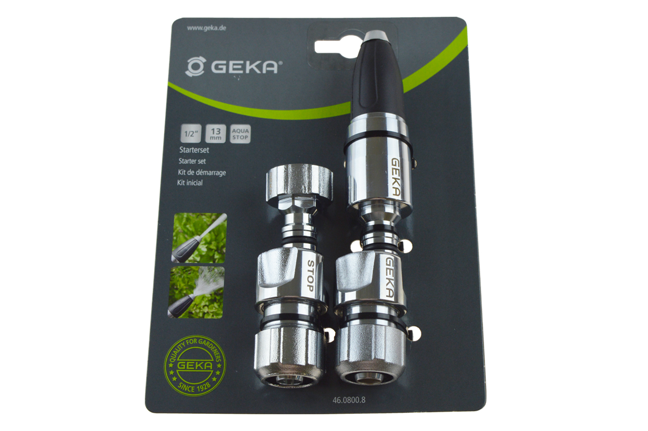 GEKA® plus Starterset, Messing verchromt
