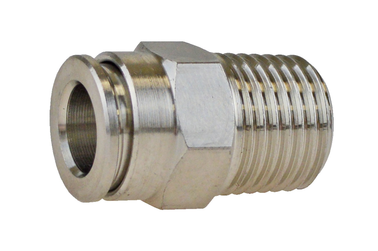 Steckverschraubung mit Außengewinde, Edelstahl