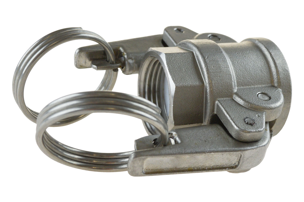 M-Teil mit Innengewinde und Sicherheitsverschluss Typ D, System Kamlock, VA