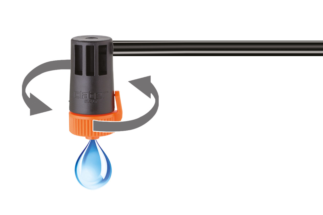 einstellbarer Endtropfer von Claber