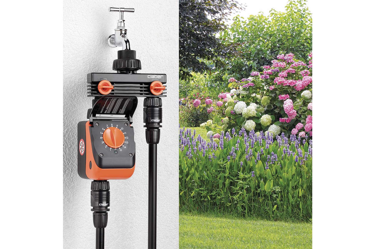 Claber PE-Rohr Klemmverbinder mit Schnellkupplung