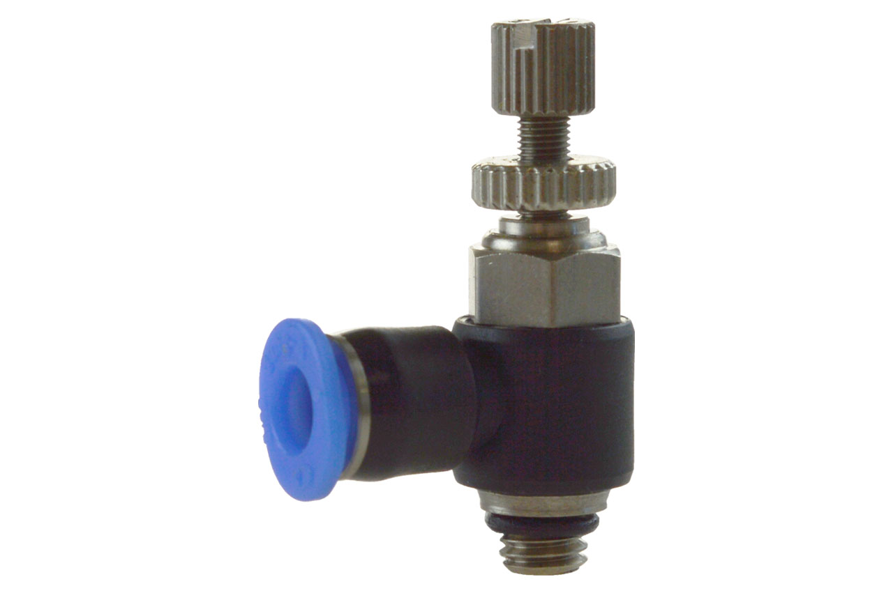 Winkel-Drosselrückschlagventil mit Außengewinde, Mini