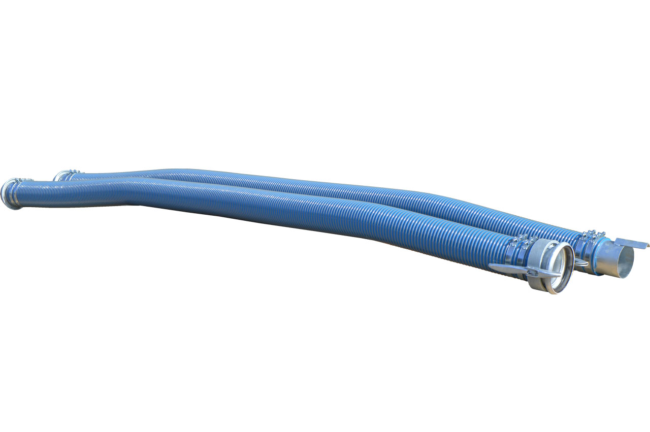 Vormontierter PVC Saug- und Förderschlauch FITT Multiflex Xtreme mit Kupplungen NW 159