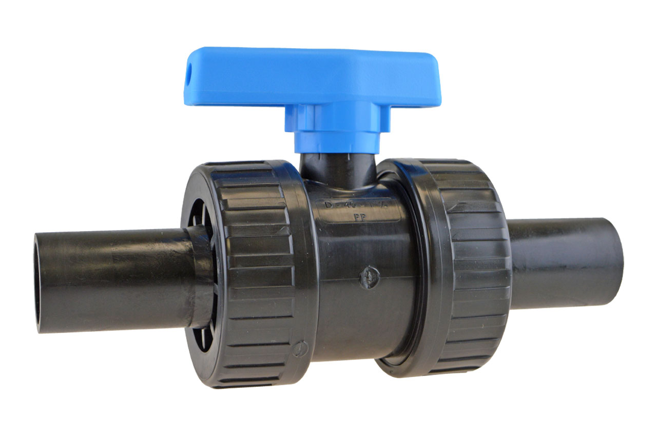Kugelhahn mit PE Stutzen, PP