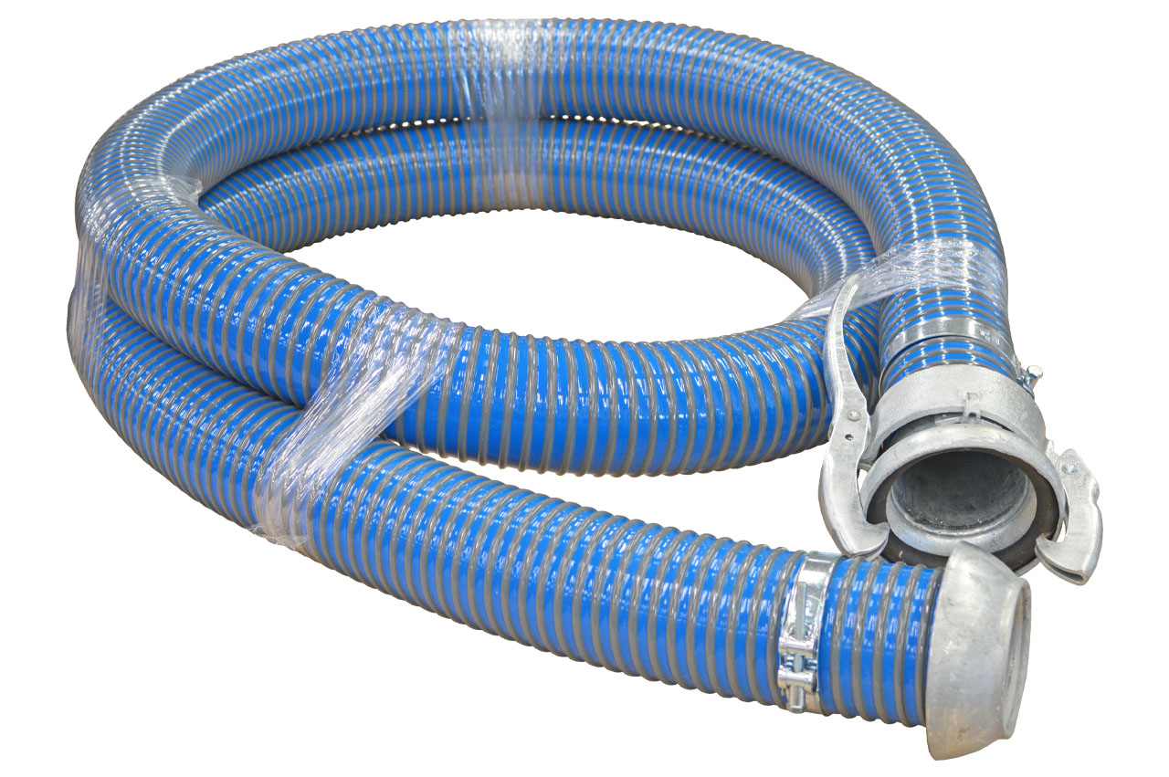 Vormontierter PVC Saug- und Förderschlauch FITT Multiflex Xtreme mit Kupplungen