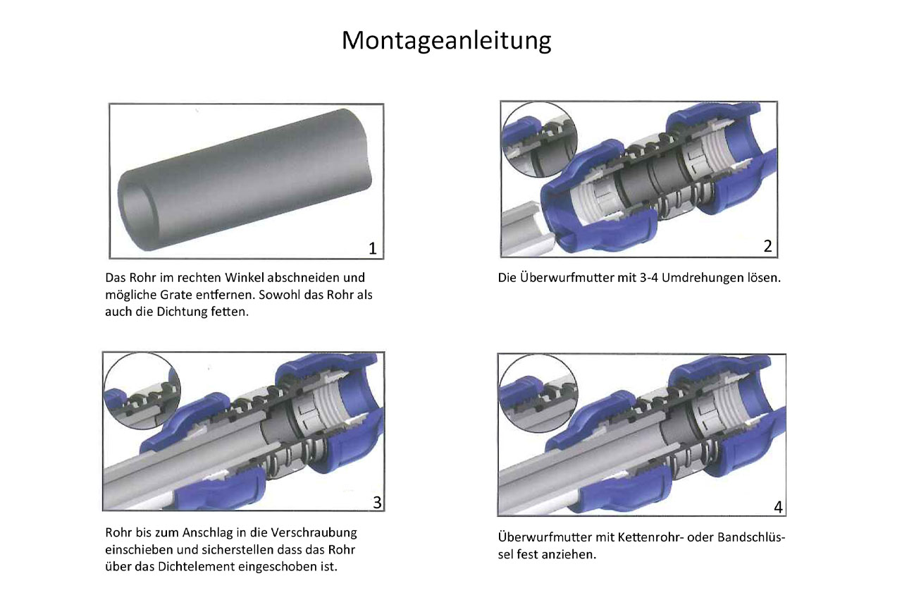 Montageanleitung für PE Kupplungen von Irritec