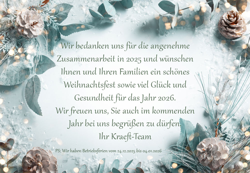 Ein frohes Weihnachtsfest und alles Gute für's neue Jahr