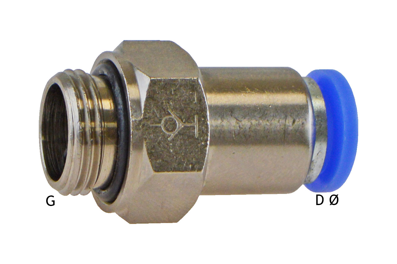 Steckverschraubung selbstabsperrend mit zylindrischem Außengewinde, Standard