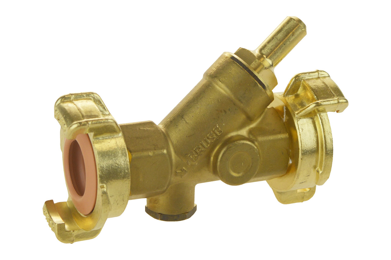 Rückschlagventil mit GEKA® plus Kupplungen, KTW, Messing