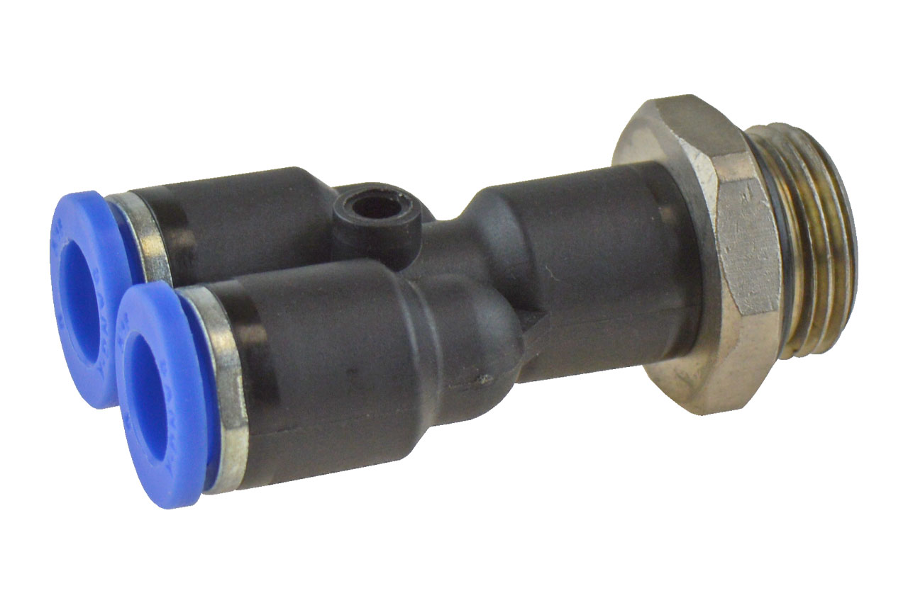 Y-Steckverschraubung mit zylindrischem Außengewinde, Standard