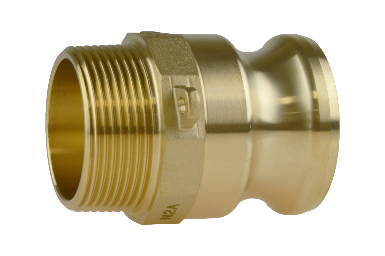 V-Teil mit Außengewinde Typ F, System Kamlock, Messing