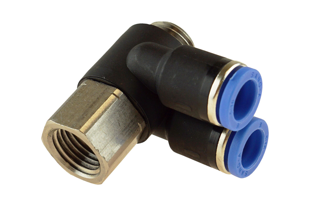 Y-Steckverschraubung mit zylindrischem Innen- und Außengewinde, Standard