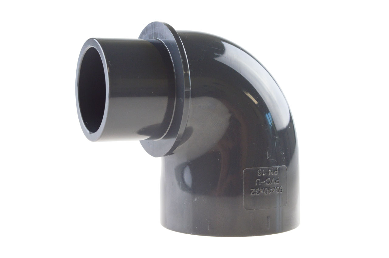 Winkel 90° reduziert mit Klebemuffen, PVC-U