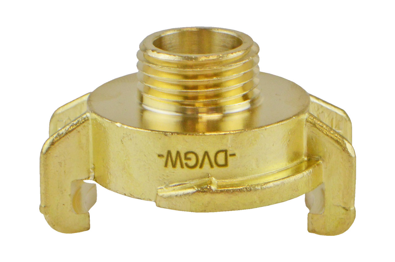 GEKA® plus Schnellkupplung K mit Außengewinde, KTW BWGL, Messing