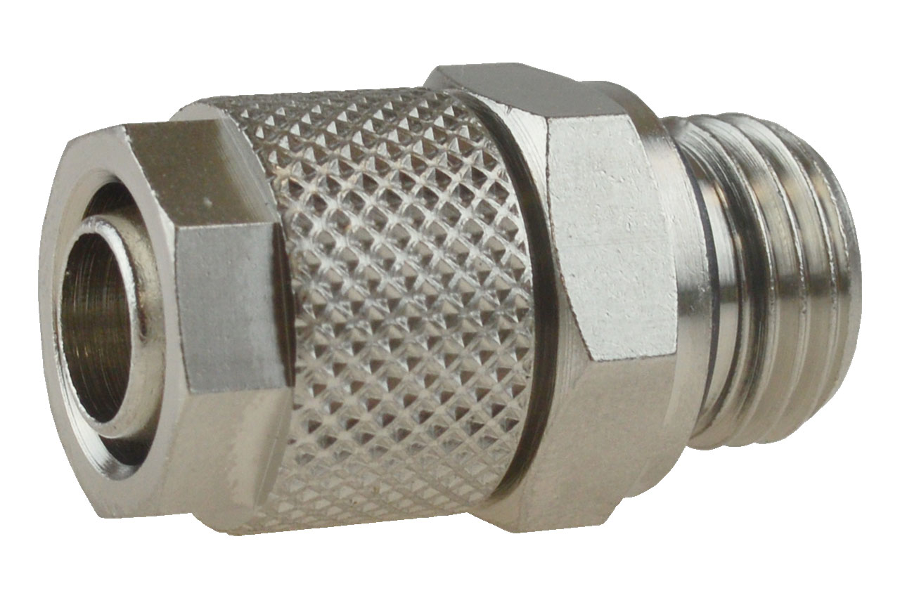 CK-Schnellverschraubung, Messing vernickelt, mit NBR-Dichtung