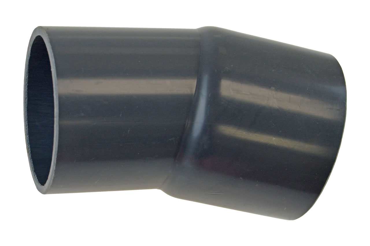 Rohrbogen 15° mit Klebemuffe / Klebestutzen, PVC-U