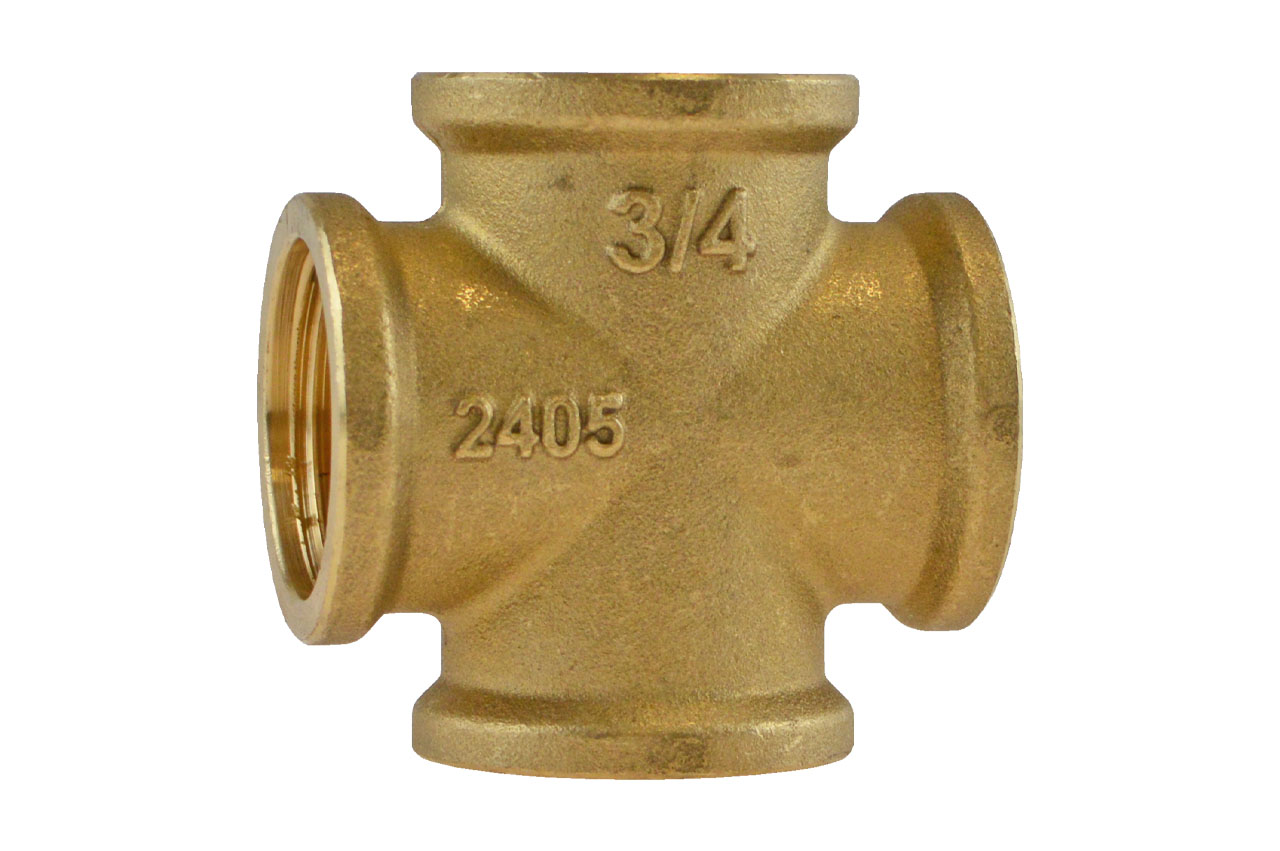 Kreuzstück Nr. 180 mit Innengewinde, Messing