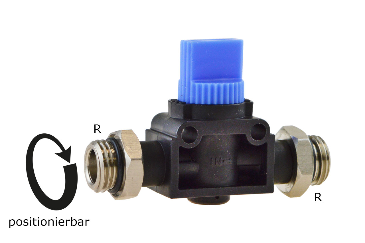3/2-Wege Absperrventil mit zylindrischem Außengewinde, Standard