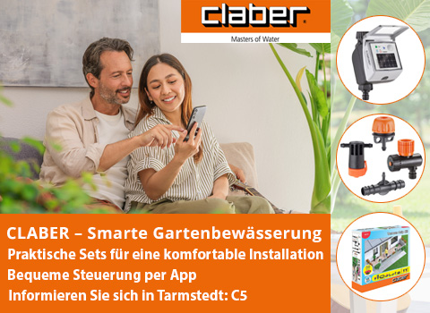 Gewinnen Sie Einblicke auf der Tarmstedter Ausstellung: Smarte Bewässerung mit Claber