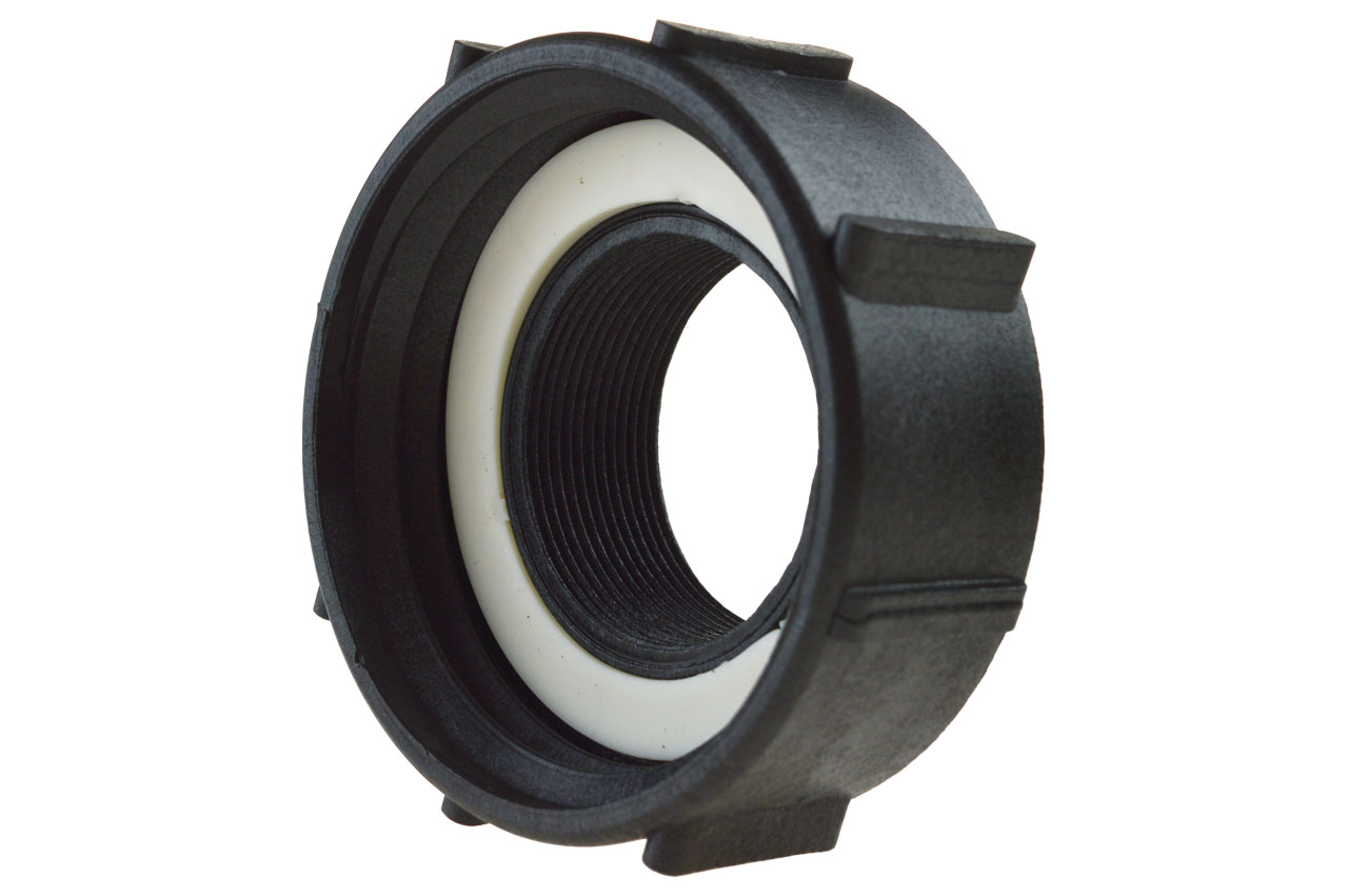 IBC Adapter mit Innengewinde S100x8 auf G 2", Kunststoff - Grobgewindeseite