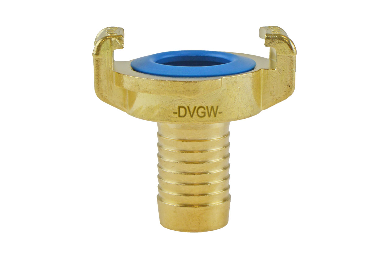 GEKA® plus Schnellkupplung K mit Schlauchtülle, KTW BWGL, Messing