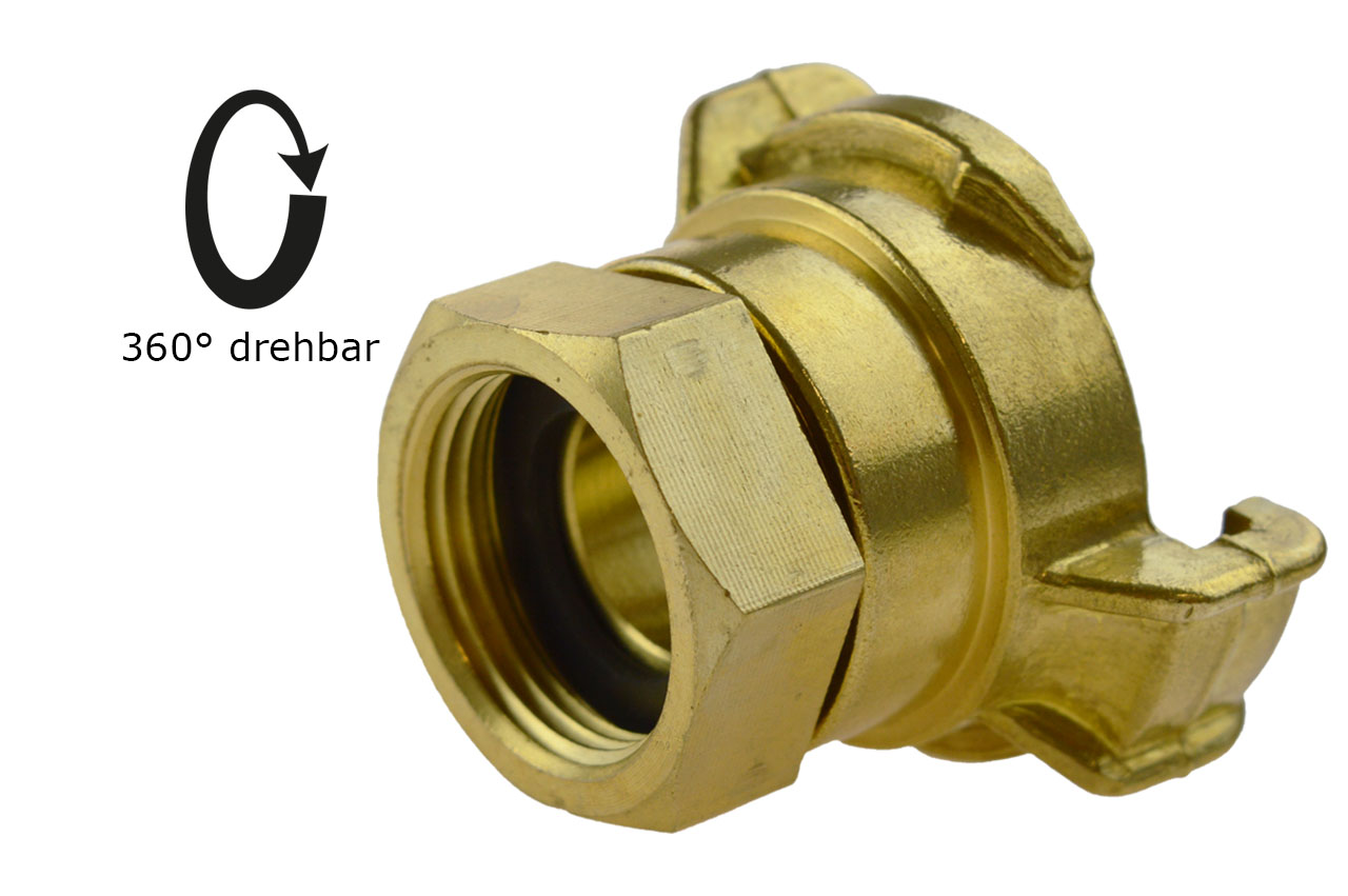 GEKA® plus Schnellkupplung mit Innengewinde drehbar, Messing