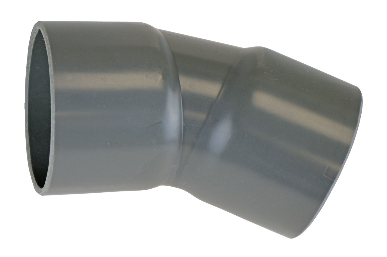 Rohrbogen 22° mit Klebemuffen, PVC-U