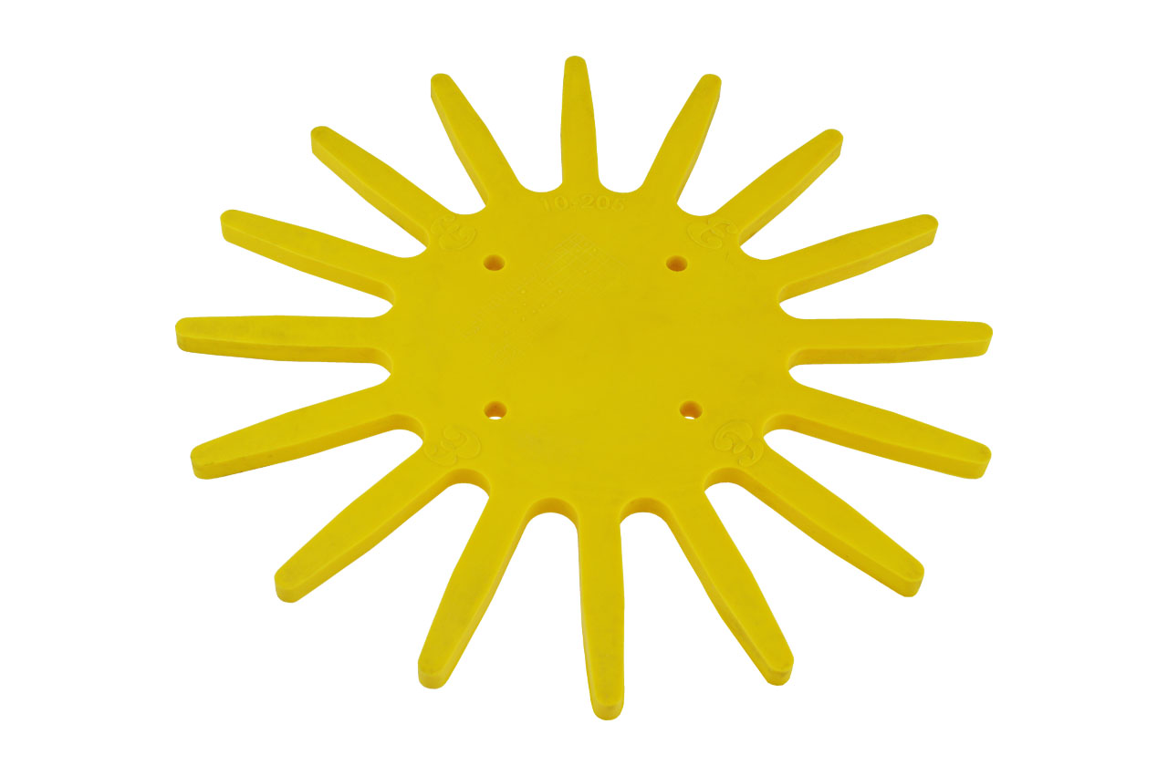 Fingerstern Ø 370 x 12 x 16 mm, gelb, mittelhart von Einböck