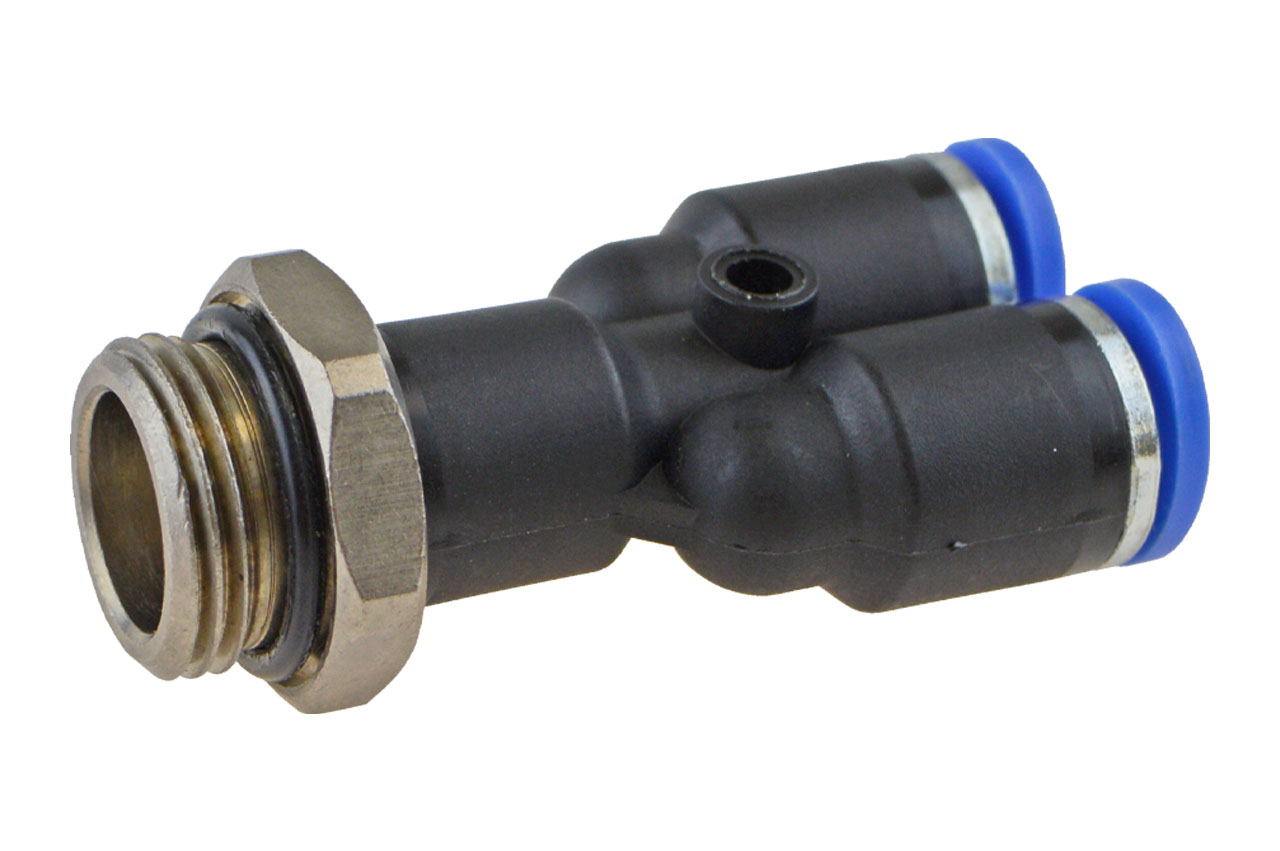 Y-Steckverschraubung mit zylindrischem Außengewinde, Standard