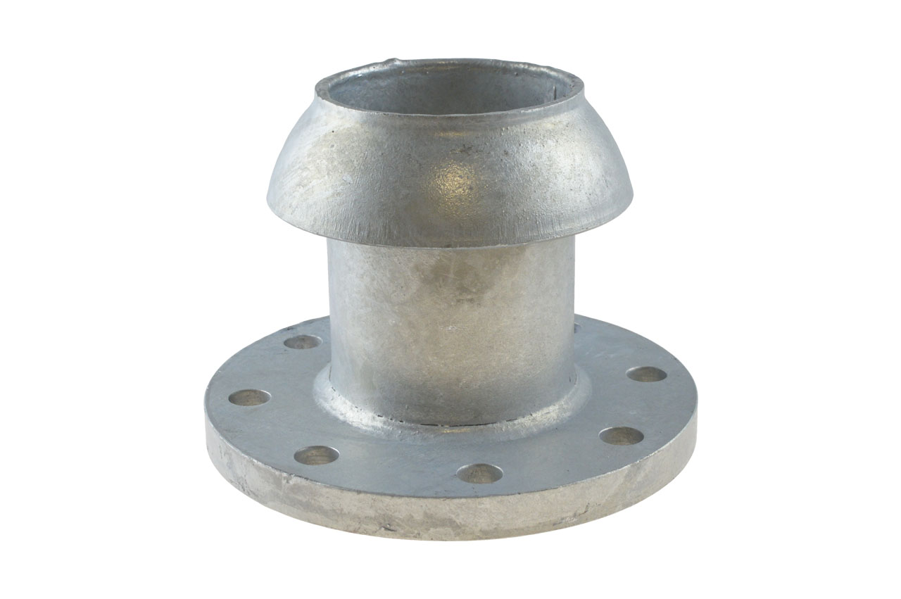 V-Teil mit DIN Flansch, System Perrot (KVF), Stahl verzinkt