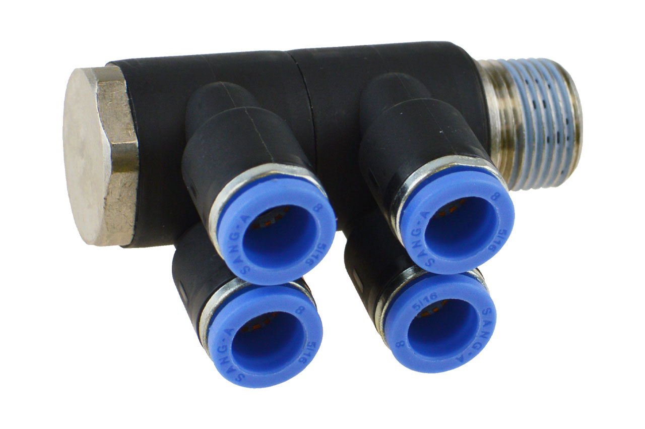 Mehrfachverteiler 4-fach mit Außengewinde, Standard