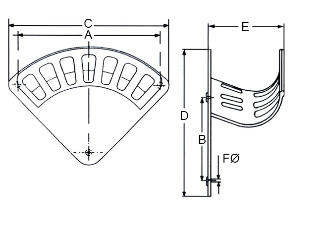Wandschlauchhalter Leichtmetall Skizze