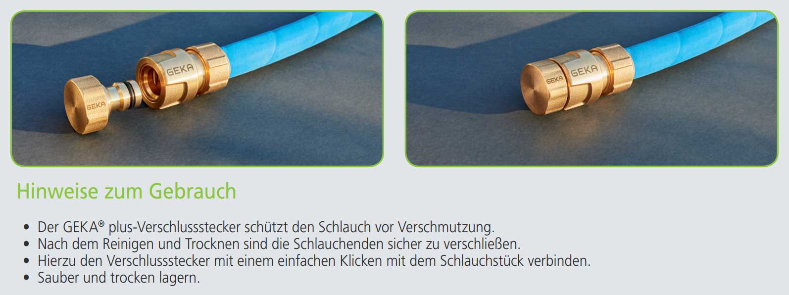 GEKA® plus Verschlussstecker Stecksystem "Trinkwasser"