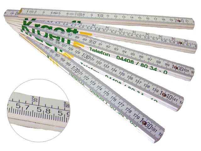 Zollstock KRAEFT - 2 m mit Winkelgradskala